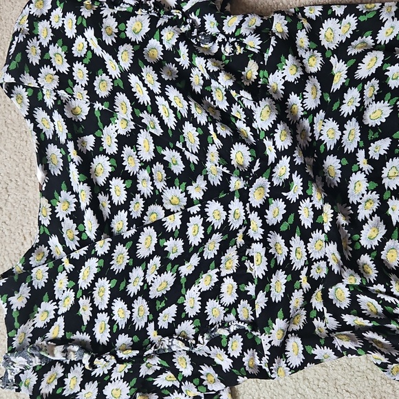 Free People Black and White Floral Mini Dress - Picture 2 of 3